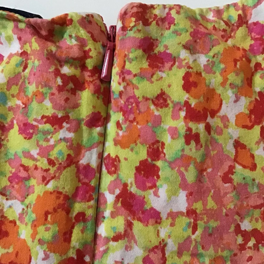 GAP Dress Girls Sz Small (6-7) Pink Orange Floral Fit Flare Cap Sleeve Tulle - Picture 13 of 15